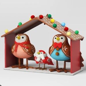 ❗️LAST Featherly Friends Target Wondershop Christmas Gingerbread Family Bird Set